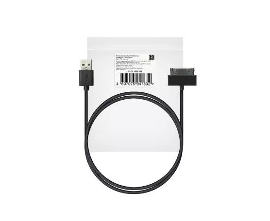 625910 - Кабель Robiton P4 USB(A)шт. - iphone4/1m/Charge&Sync USB A - Apple iPhone 4, 1м черный PK1, 13789 (1)