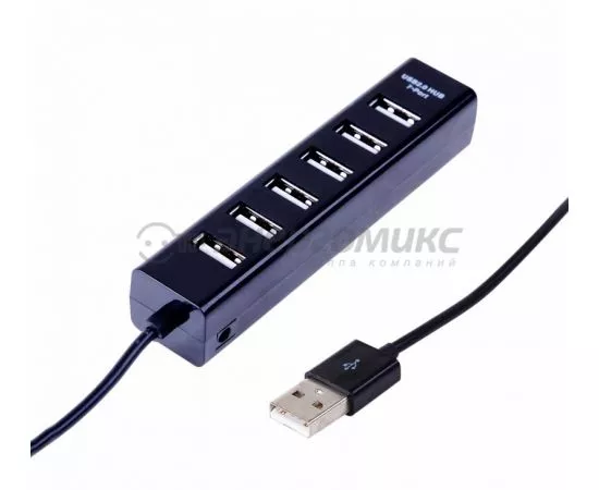 644690 - REXANT Разветвитель USB на 7 портов черный, 18-4107 (1)