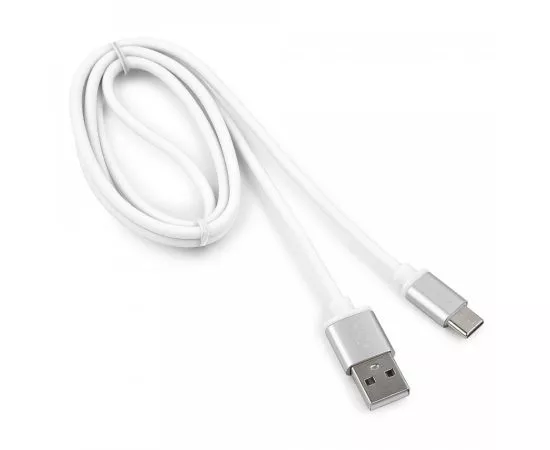 711146 - Кабель USB(A)шт. - 2.0 type C шт. Cablexpert, серия Silver, 1м, белый, BL (1)