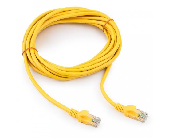 712003 - Cablexpert патч-корд медный UTP cat5e, 5м, литой, многожильный (желтый) (1)