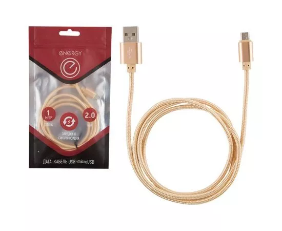 721846 - Energy кабель ET-01 USB(A)шт. - microUSB шт., 1 м, золотой,6276 (1)