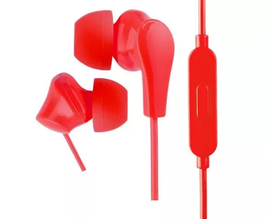 735075 - Perfeo наушники внутриканальные c микрофоном ALPHA красные, провод 1,2 м, jack3,5, PF_A4935 (1)