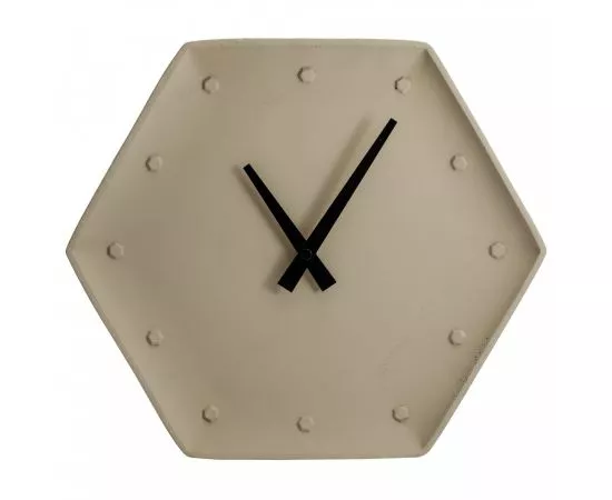 770546 - Часы настенные APEYRON/VILART шестигранник 310х268х55 бетон дискретный ход (1xR6 нет в компл) 18-309 (1)
