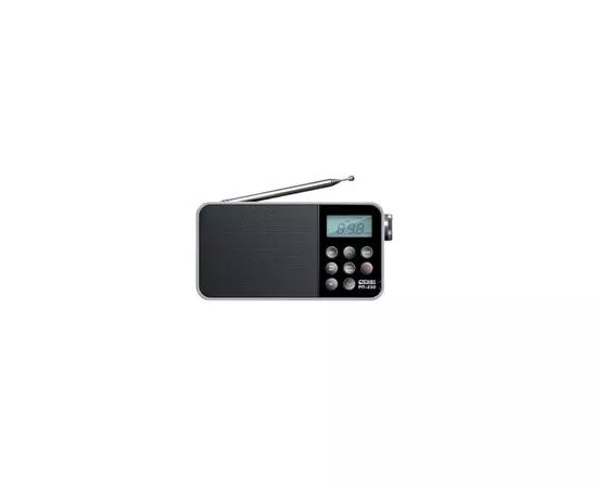 647274 - Радиоприемник Сигнал РП-230, 3xR20, 220V, FM, USB, microSD, дисплей, часы, 118х70х25 мм черный (1)