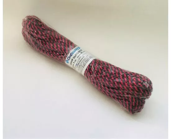 783115 - Шнур (веревка) полипропилен плетеный, d=6мм, 20м, бытовой,без сердечника,цвет в ассорт,20275 Сибшнур (1)
