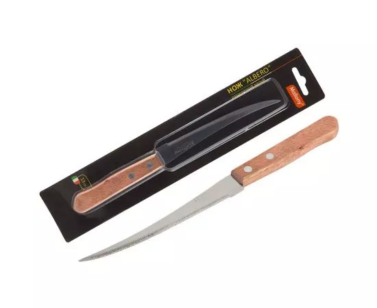 716316 - Нож филейный ALBERO MAL-04AL, лезвие 13см, деревянная рукоятка 5169 Mallony (1)