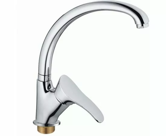 789546 - CRON Смеситель для кухни (Zn) трубчатый поворотный излив 277мм, картридж 40мм, гайка, хром, CN4101-2 (1)