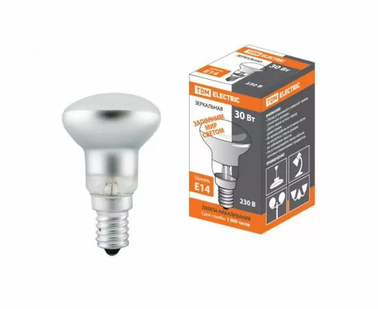 500465 - TDM лампа накал. R39 E14 30W зеркальная матовая (100!) SQ0332-0025 (1)