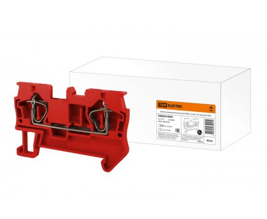 642509 - TDM Зажим клеммный безвинтовой (ЗКБ) 2,5 мм2 31А красный (50!) SQ0822-0093 (1)