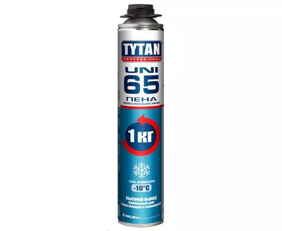 649295 - Tytan (Титан) Professional 65 UNI Пена монтаж.(п/пистолет) зимняя 750мл (-10C), арт.10933 вес 1000гр (1)