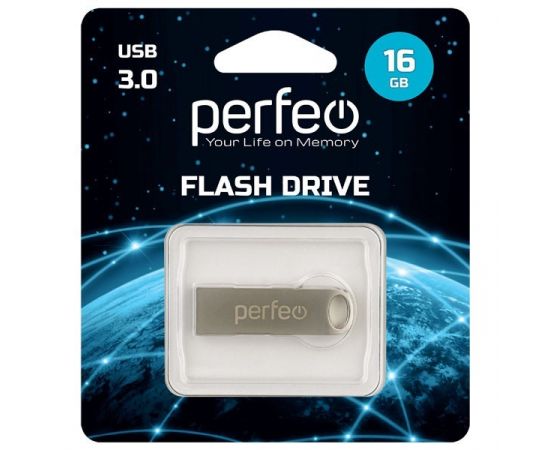 771285 - Флэш-диск USB 3.0 16GB Perfeo M08 Metal Series (1)