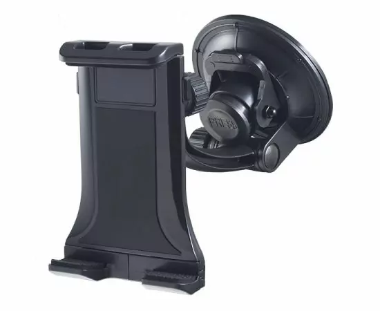 771390 - Perfeo-711 Автодержатель для планшета/смартфона 4- 10/ на стекло/ трансформер/ черный (1)