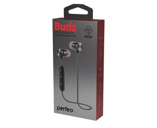 771468 - Perfeo наушники внутриканальные беспроводные с микрофоном BUDZ чёрные Bluetooth V4.2 (1)