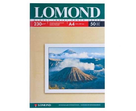 319594 - Фотобумага LOMOND д/струйной печати А4, 230г/м, 50л., односторонняя, глянцевая (0102022) (1)