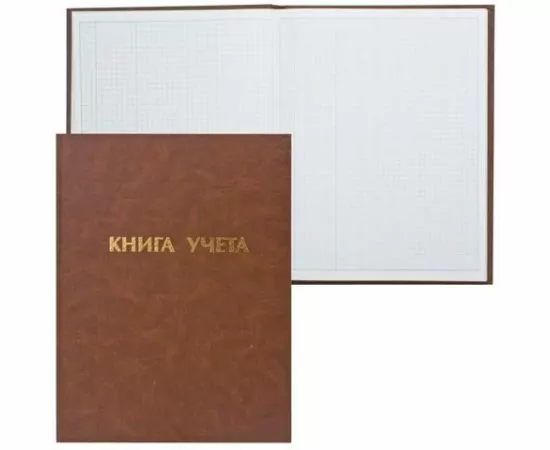 319802 - Книга учета STAFF 96л 210*265мм, клетка, бумвинил, блок офсет, 130042 (1)