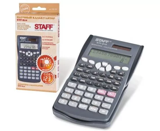 321374 - Калькулятор STAFF инженерный STF-810, 10+2 разрядов, двойное питание, 181х85мм (1)