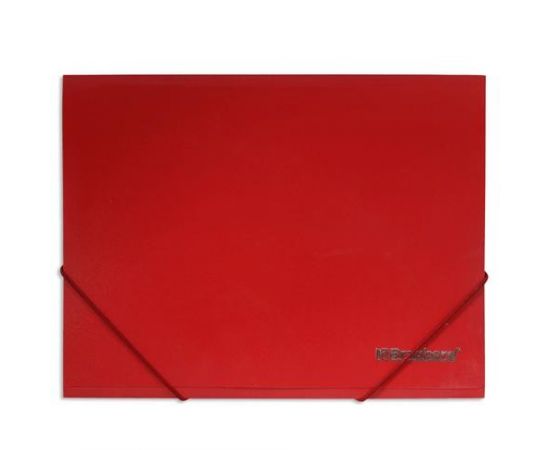 321642 - Папка на резинках BRAUBERG Стандарт красная, до 300 листов, 0,5мм (1)