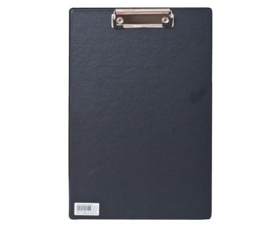 321921 - Доска-планшет BRAUBERG Comfort с верхним прижимом А4, 23*35см, картон/ПВХ, черная, 222657 (1)