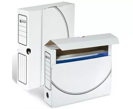 321981 - Лоток-коробка (накопитель документов) белый, 75мм (на 700л .), 203 121485 (1)