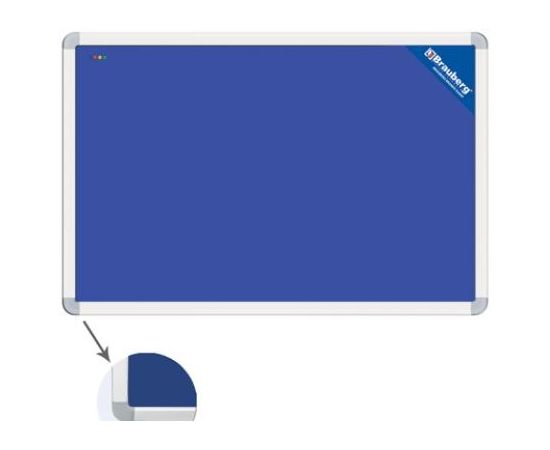 322573 - Доска пробковая BRAUBERG с текстильным покрытием для объявлений 60*90см, синяя, 231700 (1)