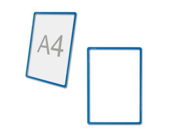 322647 - Рамка-POS для ценников, рекламы и объявлений А4, синяя, без защитного экрана, 290250 (1)