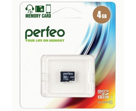 737699 - Флэш-карта (памяти) MicroSD 4GB High-Capacity Class 10) Perfeo адаптер (1)