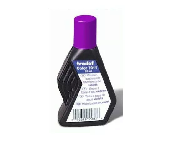 323508 - Краска штемпельная TRODAT фиолетовая 28 мл, на водной основе, 7011ф (1)
