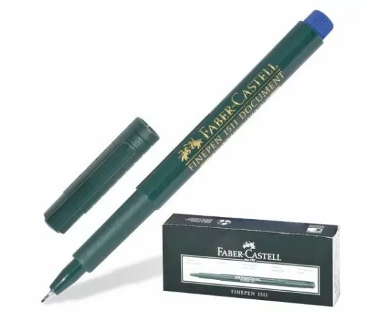 323965 - Ручка капиллярная FABER-CASTELL FINEPEN 1511, толщ. письма 0,4мм, арт. FC151151, синяя (1)