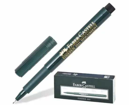 323966 - Ручка капиллярная FABER-CASTELL FINEPEN 1511, толщ. письма 0,4мм, арт. FC151199, черная (1)