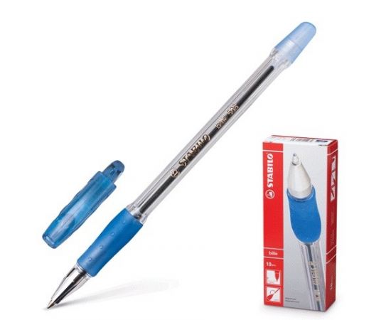 522752 - Ручка шариковая STABILO Bille, 0,3мм, синяя, корпус прозрачный, 508/41 141572 (1)