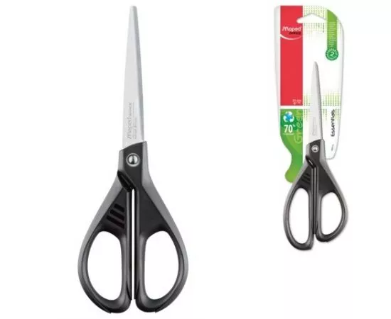 523403 - Ножницы MAPED (Франция) Essentials Green, 210мм, черные, эргоном.ручки, 235483 / 468110 (1)