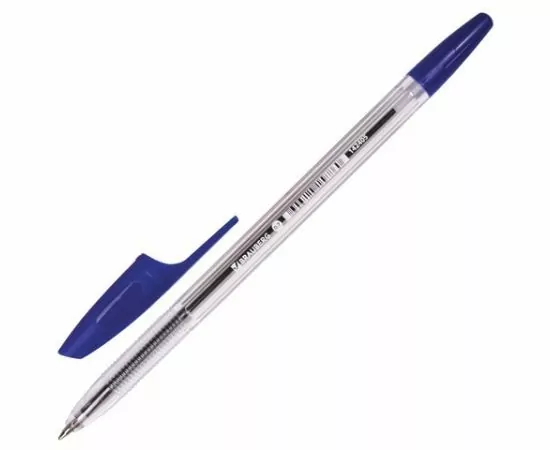 664766 - Ручка шарик. BRAUBERG X-301, узел 0,7мм, линия 0,35мм, синяя, корпус прозр. 142405 (50!) (1)