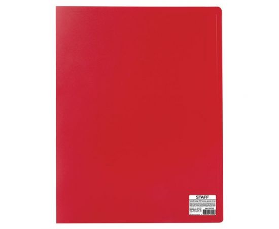 665163 - Папка 40 вкладышей STAFF, красная, 0,5 мм, 225702 (1)