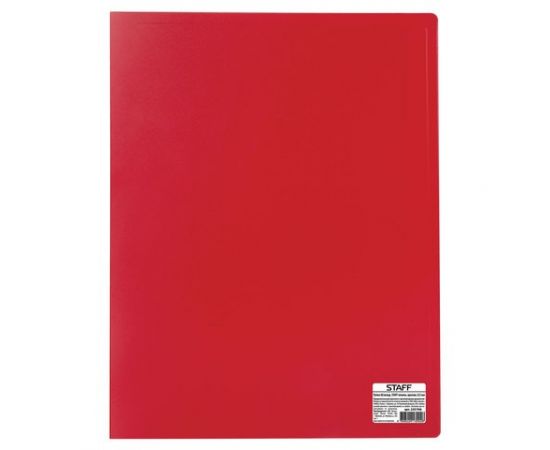 665167 - Папка 60 вкладышей STAFF, красная, 0,5 мм, 225706 (1)