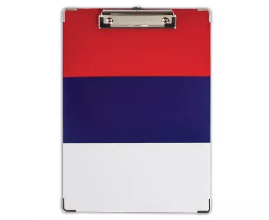 665258 - Доска-планшет BRAUBERG Flag с верхним прижимом А4, 22,6х31,5 см, рос. флаг, карт./лам. бум.232235 (1)