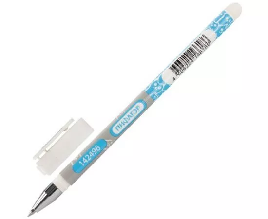 683316 - Ручка стираемая гелевая ПИФАГОР, корпус двухцветный, узел 0,5 мм, линия 0,35 мм, синяя, 142496 (1)