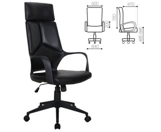 683526 - Кресло офисное BRABIX Prime EX-515, экокожа, черное, 531569 (1)