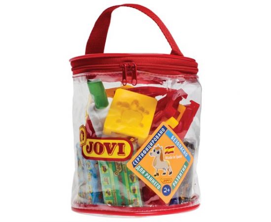 684591 - Пластилин JOVI (Испания), набор, 12цв., 600 г, 12 формочек, 3 стека, скалка, контейнер 661654 (1)