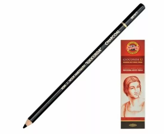 685529 - Карандаш угольный KOH-I-NOOR, 1шт., Gioconda, корпус черный, средняя твердость, 3,8мм 181067 (1)