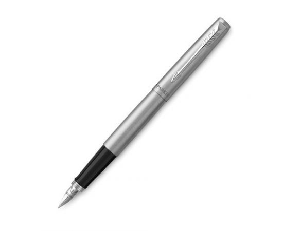 746104 - Ручка перьевая PARKER Jotter Stainless Steel CT, корпус серебристый, хромированные детали, синяя, (1)