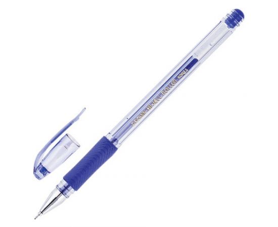 746162 - Ручка гелевая с грипом CROWN Hi-Jell Needle Grip, СИНЯЯ, узел 0,7 мм, линия письма 0,5 мм, HJR-500 (1)