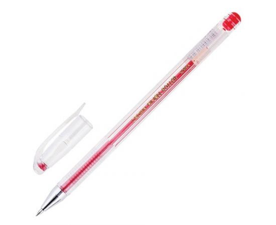 746165 - Ручка гелевая CROWN Hi-Jell, КРАСНАЯ, 0,5 мм, HJR-50 (6!) цена за шт.СПБ(12!) (1)