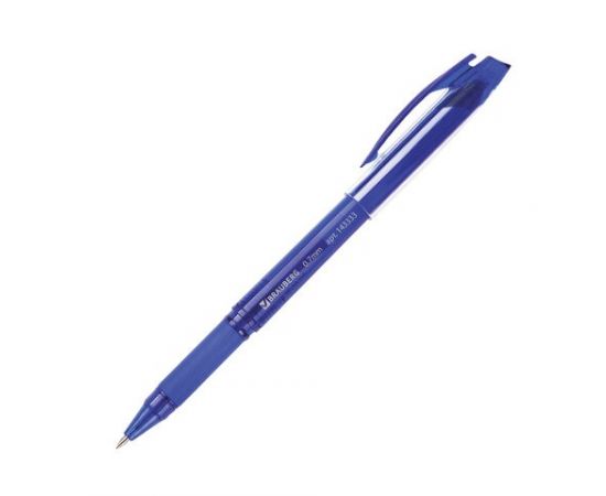 746318 - Ручка стираемая гелевая с грипом BRAUBERG R-Erase, СИНЯЯ, корпус синий, узел 0,7 мм, линия письма (1)