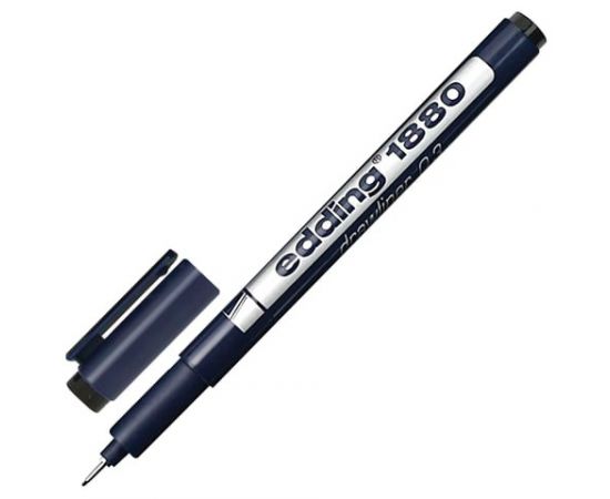 746566 - Ручка капиллярная EDDING DRAWLINER 1880, ЧЕРНАЯ, толщина письма 0,3 мм, водная основа, E-1880-0.3/1 (1)