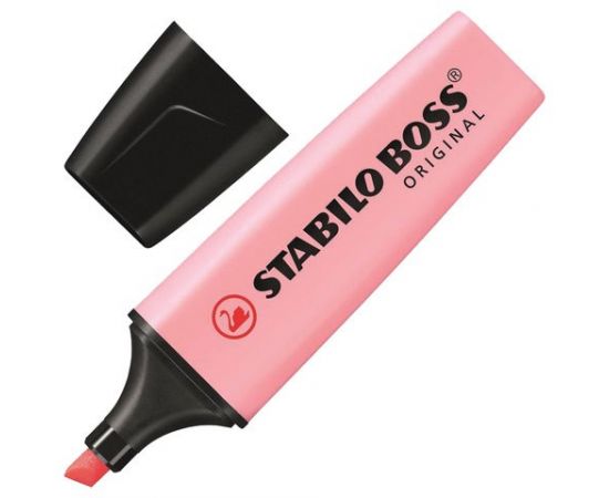 746725 - Текстовыделитель STABILO Boss Pastel, РОЗОВЫЙ, линия 2-5 мм, 70/129 (1)