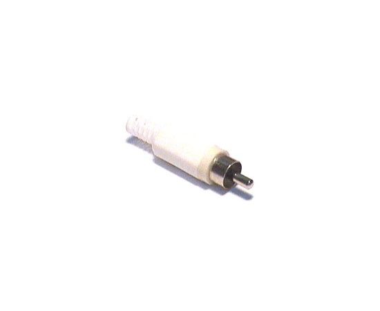 11561 - Штекер RCA пайка белый, 14-0401 (1)