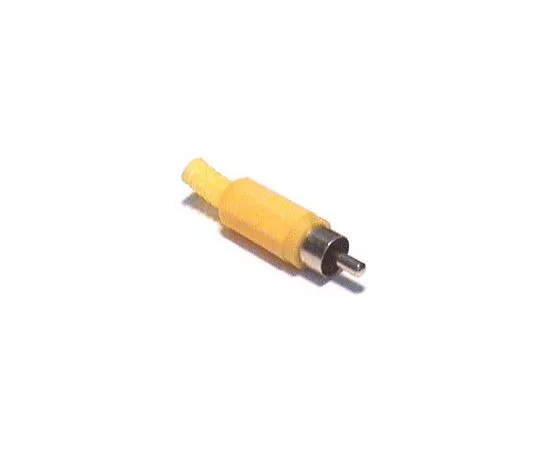 11563 - Штекер RCA пайка желтый, 14-0402 (1)