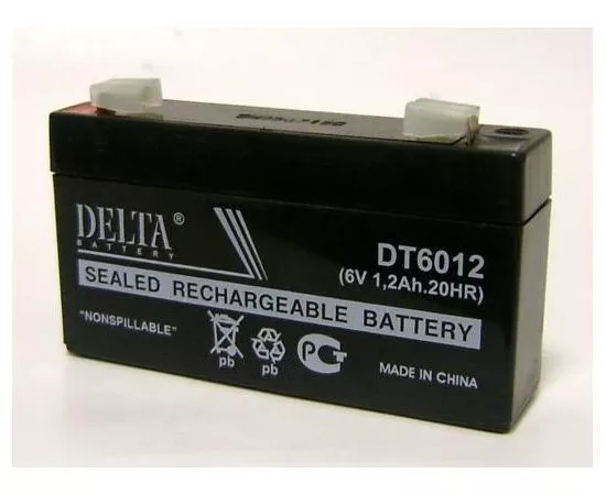 11923 - Аккумулятор 06V 1.2Ah Delta DT 6012 97x24x58 (1)
