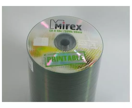 12214 - К/д Mirex printable inkjet CD-R80/700MB 48x Bulk/по100шт. (1)