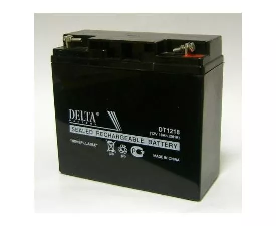 12418 - Аккумулятор 12V 18Ah Delta DT 1218 181x76x168 (1)
